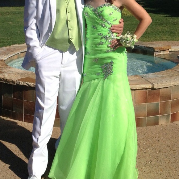 Lime Green Prom Dress - Picture 5 of 5